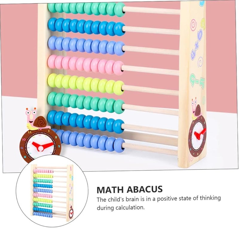 Wooden Educational Abacus Drawing Board Develops Early Math Skills Counting Beads Coordination Activities - Image 3